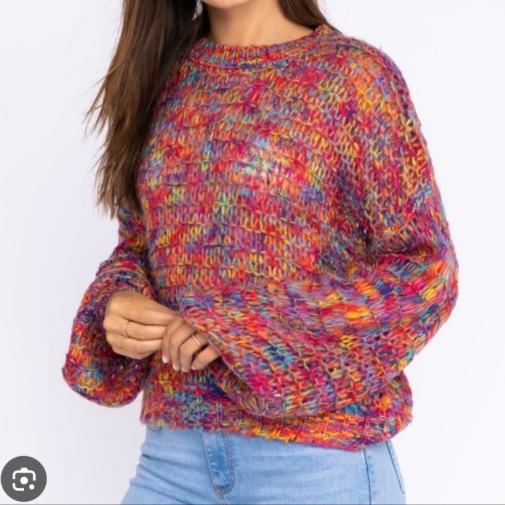 Le Lis Vibrant Multicolor Knit Sweater